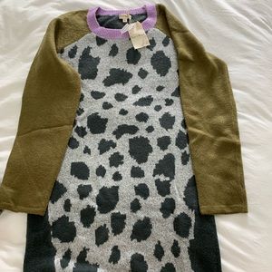 Roolee print sweater dress